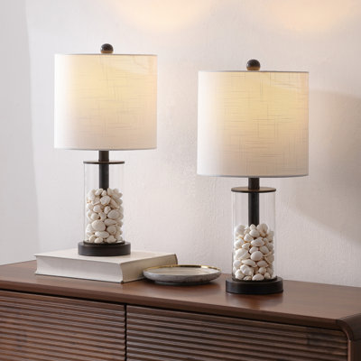 Lampe de table moderne en verre 20,5 po Amner