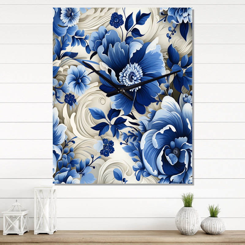 Jannan - Horloge murale moderne florale, Petit