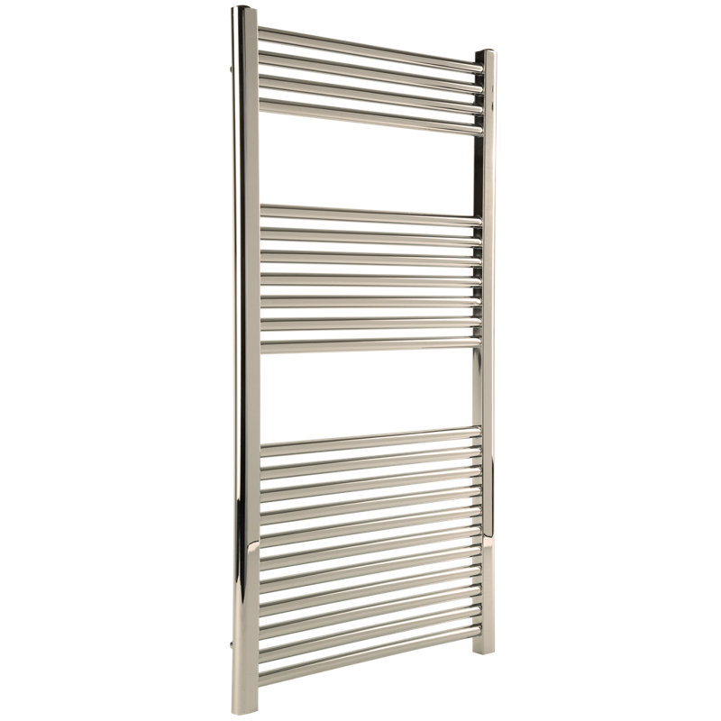 Denby Wall Mount Electric Towel Warmer, Polished Nickel, 44" H x 23.75" W x 5.19" D