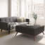 Repose-pieds capitonné carré Mid-Century avec détails capitonnés Owen-624978928