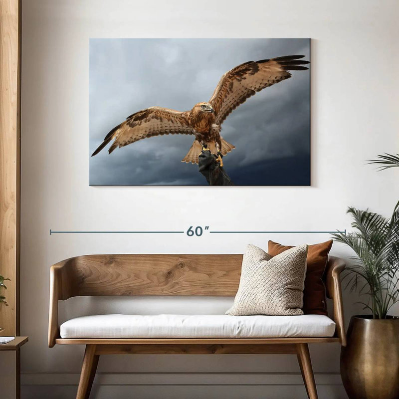 Brampt Falcon On Gauntlet, 30" H x 45" W
