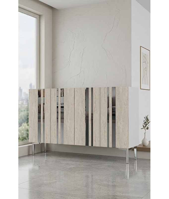 Console, Beige/Silver