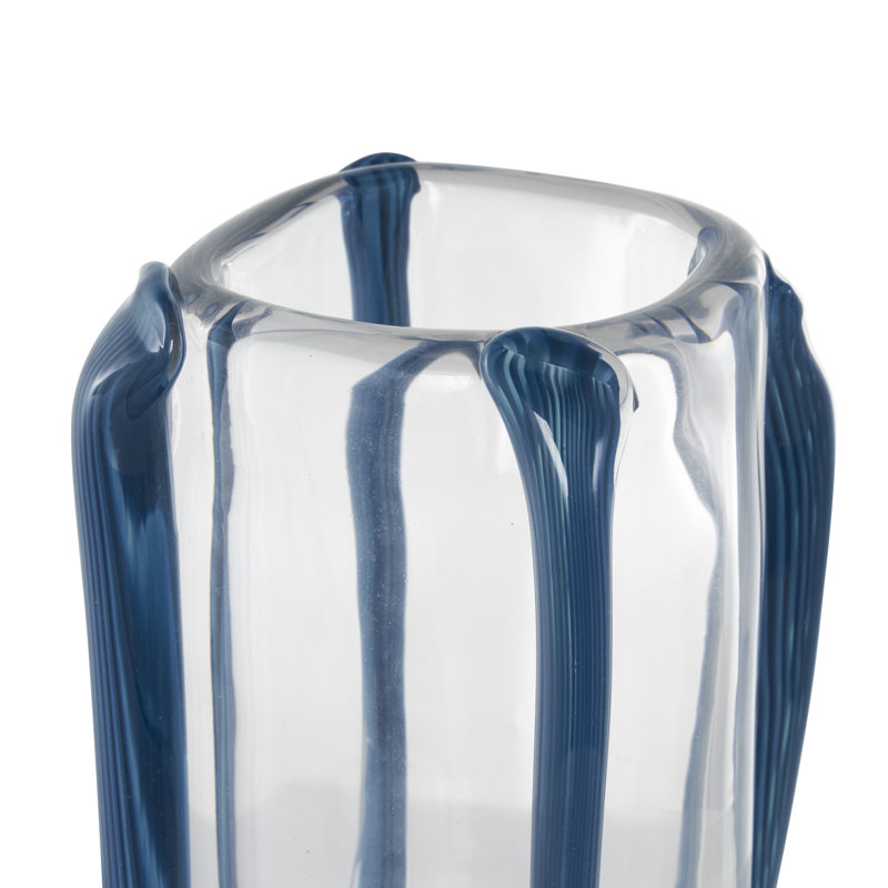 Ahren table vase, Bleu, H 16,15 po x l 4,85 po x P 4,85 po