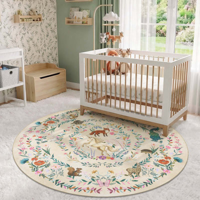 Fairytale Woodland Washable Non-Slip Area Rug