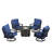 Ferrie 4 - Person Patio Conversation Set with Cushions-1649873000