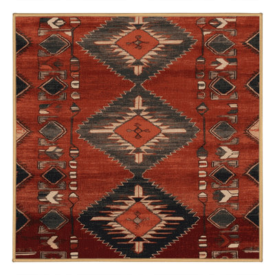 Tapis brun turc lavable à la machine