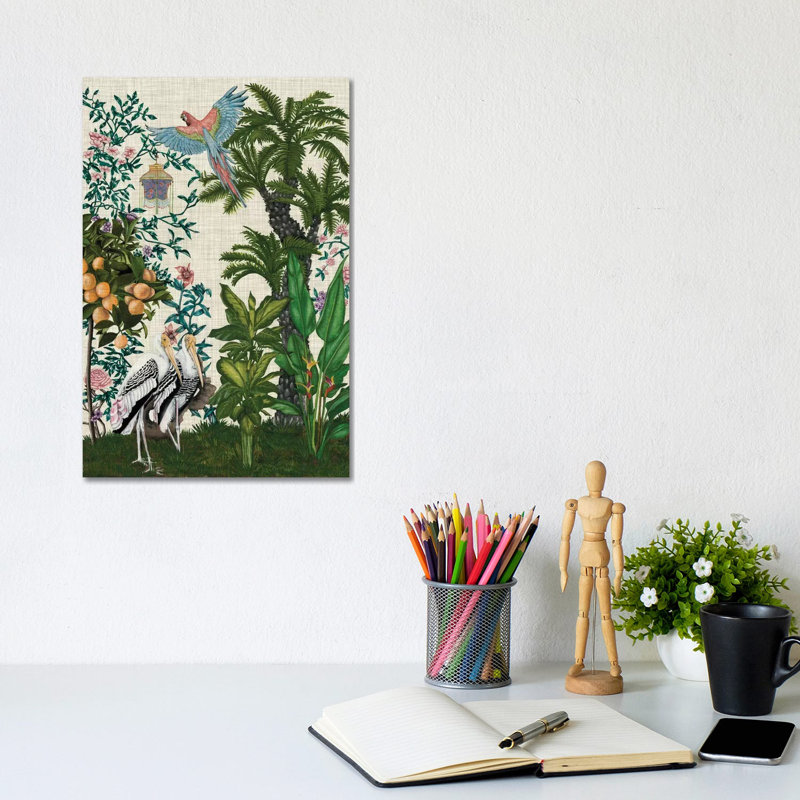 Paradis Chinoiserie II by Naomi McCavitt - Wrapped Canvas Painting, 20.32 cm H x 30.48 cm W