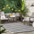 Melodi Striped Black/Ivory Indoor / Outdoor Area Rug-72501973