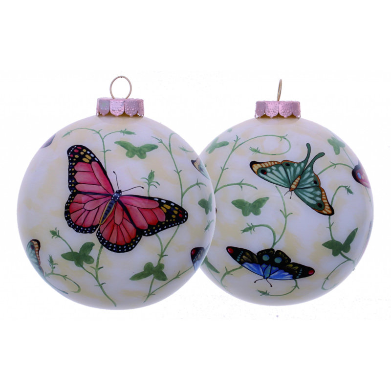 Ornement boule papillons