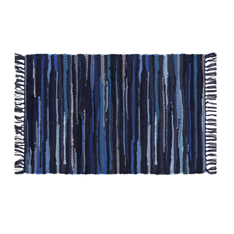 Handcrafted Vibrant Cotton Rug 24X36" – Washable, Reversible, With Tassels For Any Room - 24''X36''