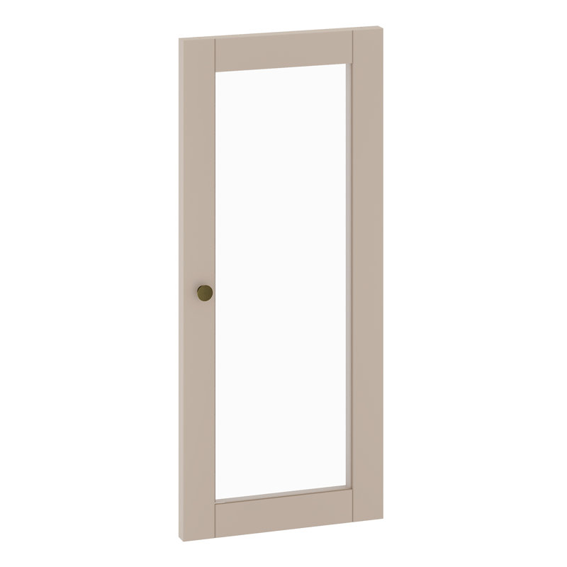 Ensemble de porte d'armoire modulaire 100% bois massif Ramdev, Beige