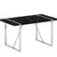 Table de salle à manger noire et 6 chaises avec pieds en métal solides