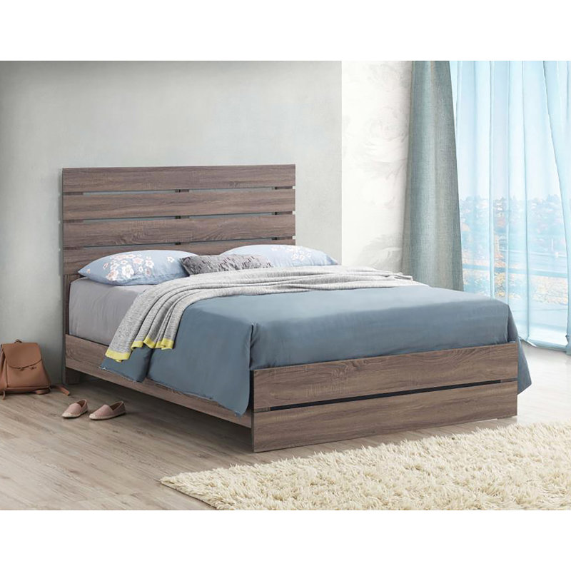 Queen Panel Bed With Build - Provides Long-Lasting Use Rustic Stable Ensures A Good Night's Sleep, Brown
