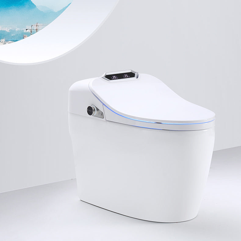 Smart Living&Technology 1.28 Gallons GPF Elongated Comfort Height Floor Mounted Kit (Seat Included), White/Gold