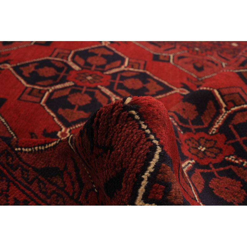 Tapis à la main one-of-kind-noué la 2010 esari rouge 3 pi 3 x 4 pi zone Jonesboro