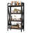 56.21'' 4 - Level Bakers Rack For Bedroom, Kitchen, And Bathroom Storage, With Reinforced Edges, Smooth Assembly, Space Optimization Four Metal Wooden Shelving Unit Garage, Slip Surfaces,