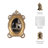 Mavin Gold Ornate Resin & Glass Picture Frame - 4" x 6" Vintage Decorative Photo Display for Home & Office