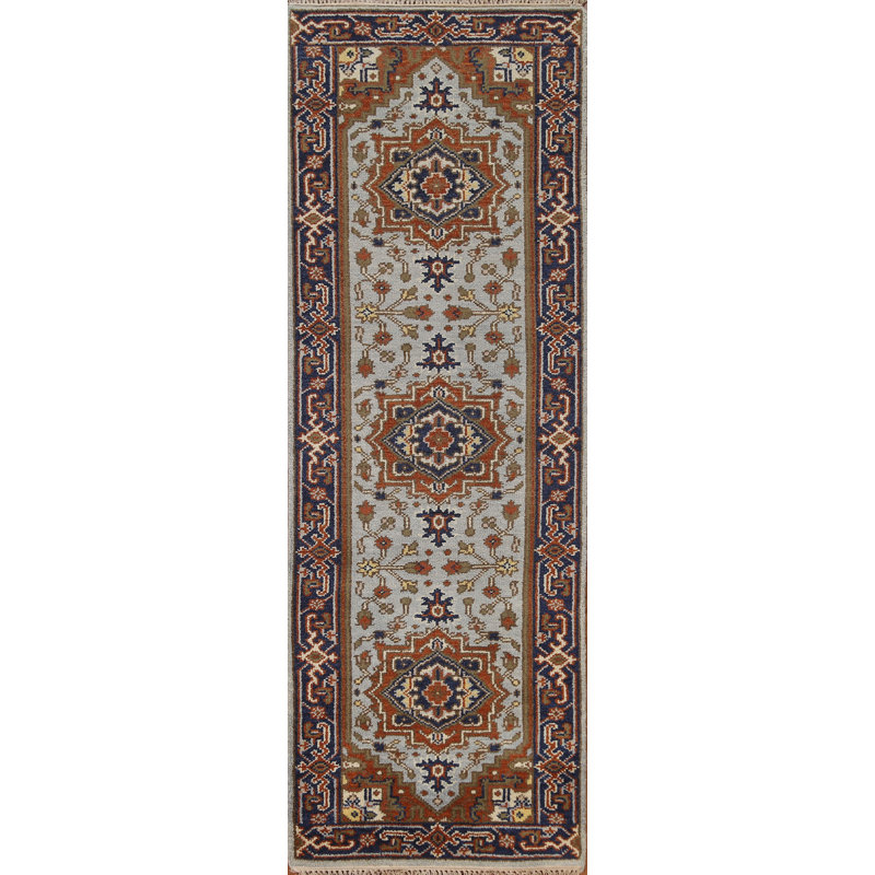One-of-a-Kind 2'7" X 7'9" New Age Runner Wool Area Rug in