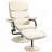 Fauteuil inclinable manuel pivotant en similicuir avec repose-pieds