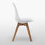 Carys Modern  Scandinavian Minimalist Dining Chairs with Faux Leather Cushions and Solid Wood Legs - Side Chair for Dining Room Kitchen Office-1654351944