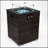 22" Propane Gas Fire Pit Table, 40000 BTU Square Fire Pit With Beautiful Wicker Base For Outside Patio Deck Garden Backyard