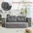 78.7" Convertible Folding Sofa Bed Full Size, Compression Comfy Boneless Loveseat Fold Out Couch With Pillows & Armrest-362040341