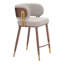 Tabouret de comptoir Brew beige et noyer