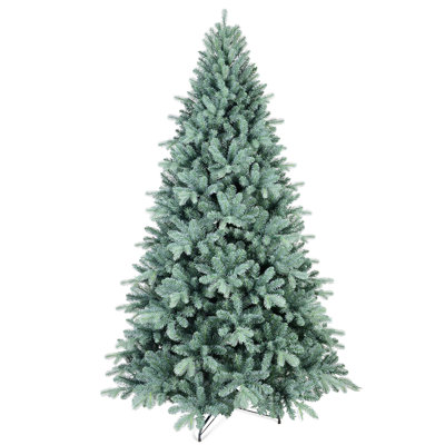 Blue PE/PVC Mixed Automatic Christmas Tree (With Lights/Without Lights)