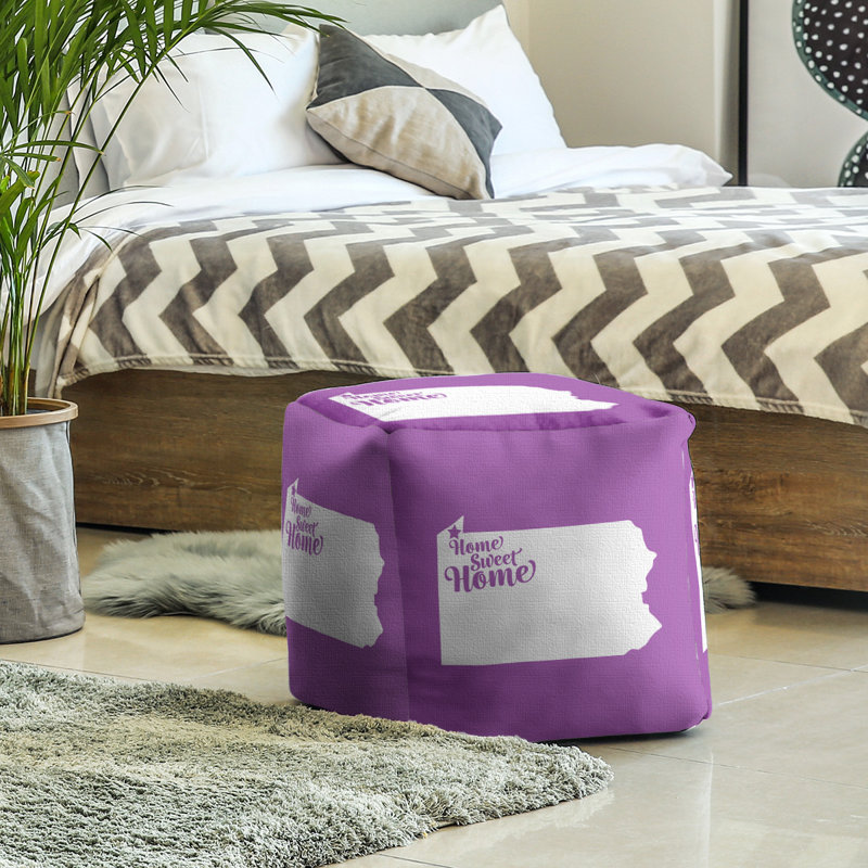 Repose-pieds à cubes erie the home, Violet