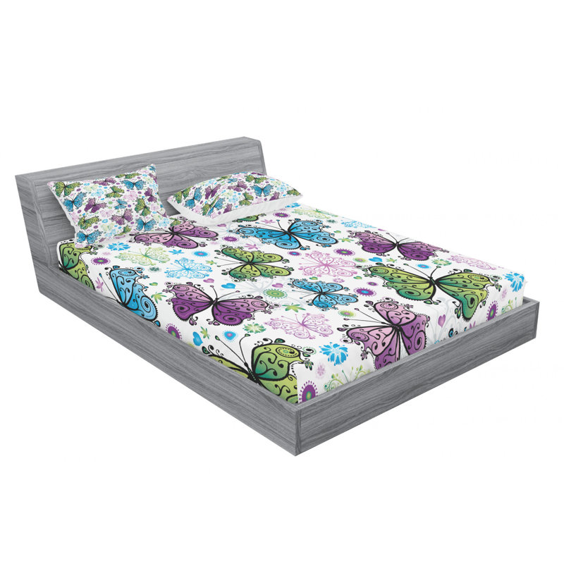 Microfiber Sheet Set, Queen Sheet Set with Fitted Sheet