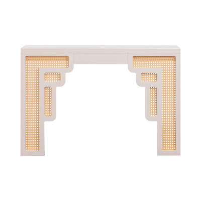 Elisabetta Rattan Console Table by Beachcrest Home