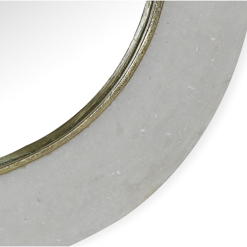 Nikolas Rounded Decorative Wall Mirror Featuring Various Size Mirrors - Statement Mirror Ideal for Bathroom Vanity or Entryway Accent - Large Wall Mirror Complements Living Room Decor - Set 3, 18", White