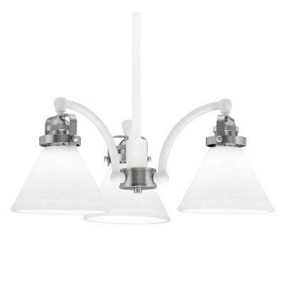 Easton 3 Light Downlight Chandelier With 7" Muslin Glass