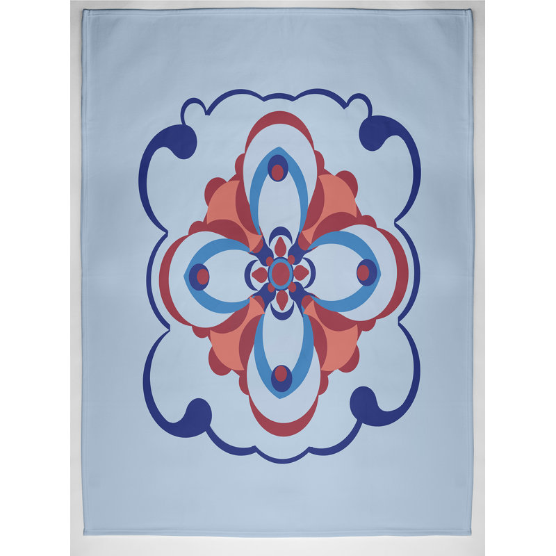 Jeté polaire Kaleidoscope, L 60 po x l 50 po, Gloire fanée (bleu clair / bleu royal)