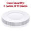 Assiettes en plastique White Flair (10,25 po)