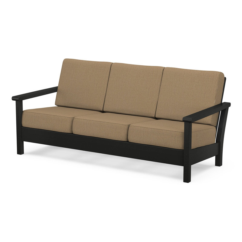 Harbour Deep Seating Sofa, Black, Sesame