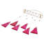 Novica Handmade Pink Peaks Recycled Glass Windchime