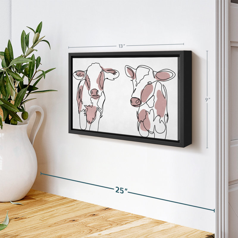Cute Cows Canvas Print, 9" H x 13" W