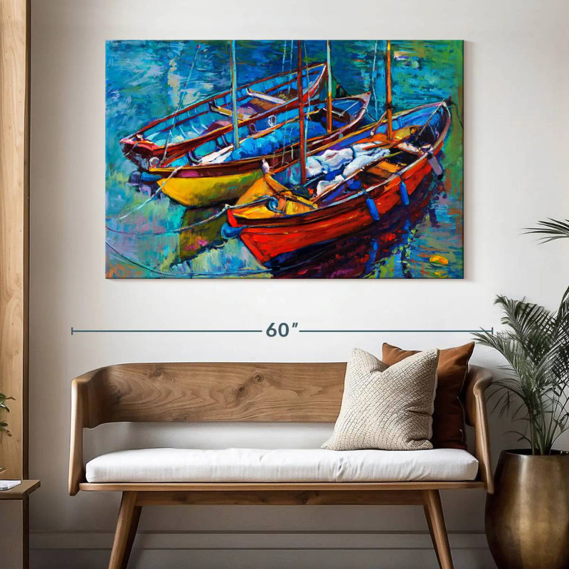 Mehar Vivid Sea Boats, 34" H x 51" W