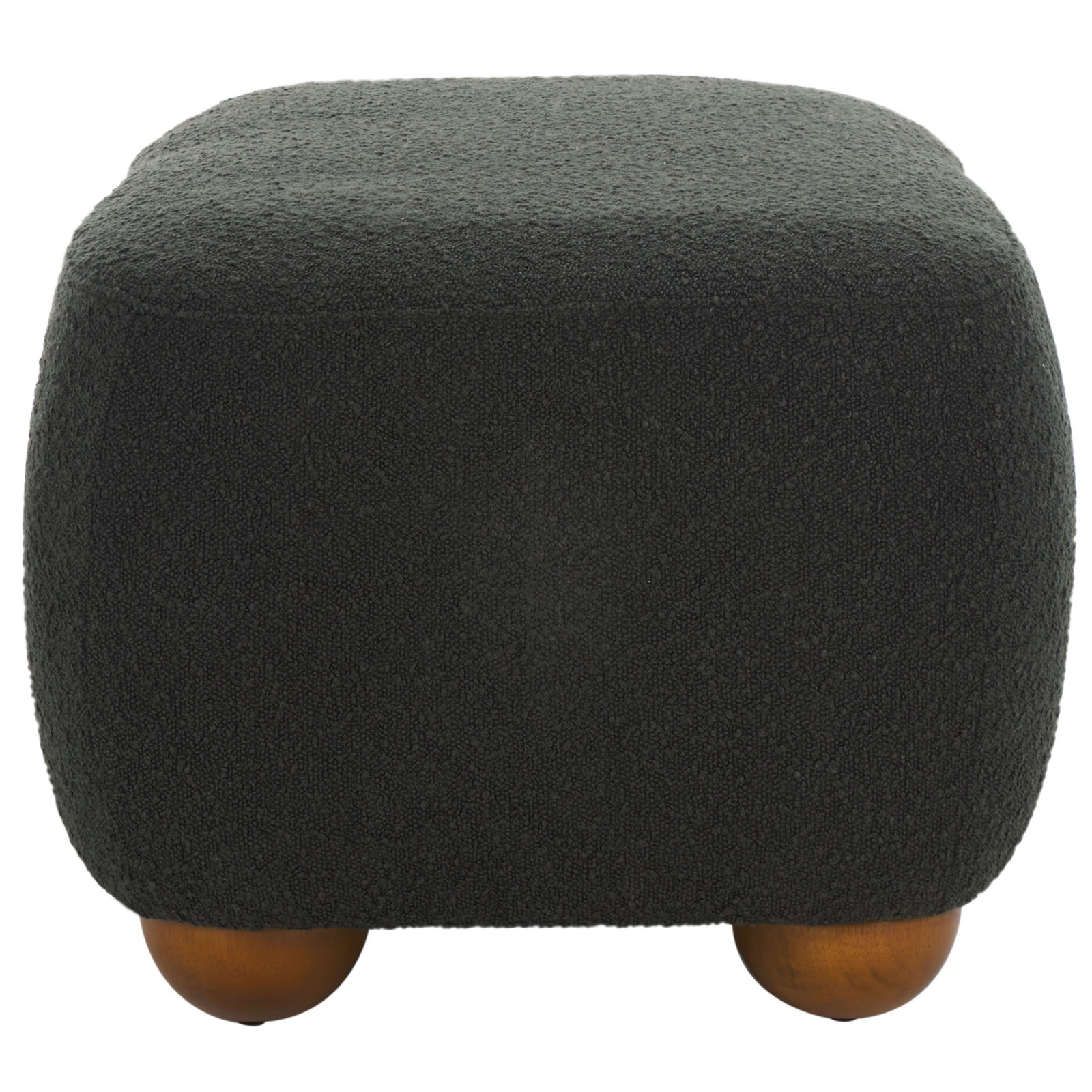 Carrah 49" Ottoman, Noir Bouclé