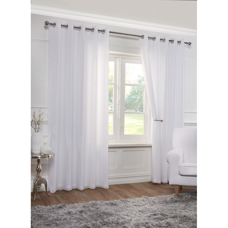 Lucile Semi Sheer Curtain Pair, 137cm Width x 168cm Drop