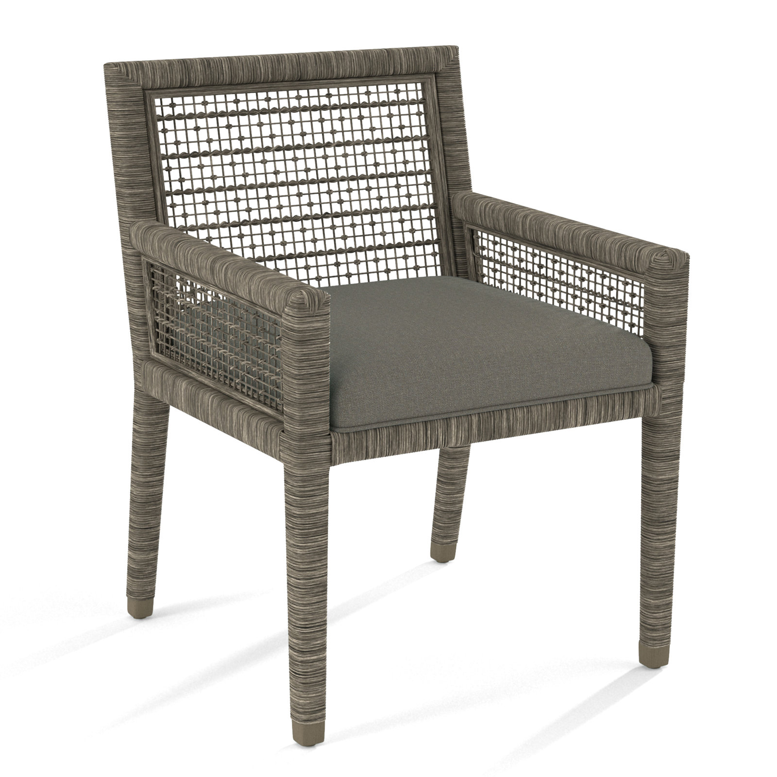Glinda Dining Armchair, Stone Hearth, Gray Sugar Performance; 0863-84