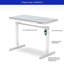 Alouette 120cm W Marble Glass Height Adjustable Standing Desk-1258415366