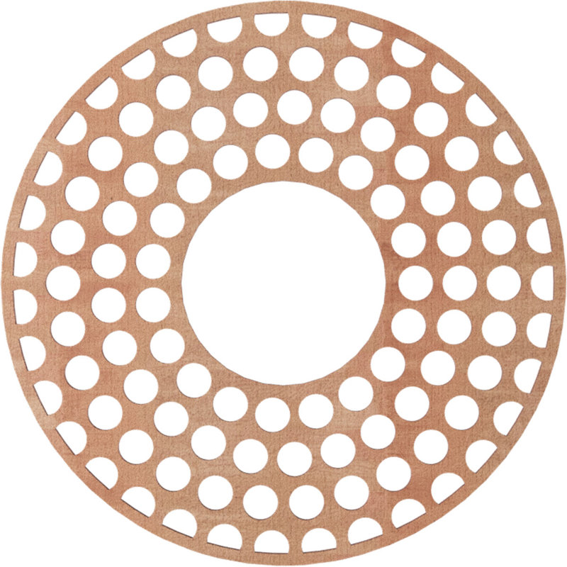 Médaillon de plafond en bois Fink, Cerise, H 24 po x l 24 po x P 0,38 po