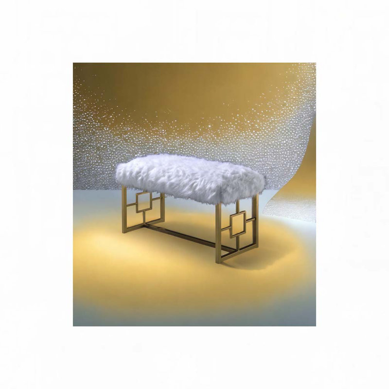 Winterbourne Down Faux Fur Upholstered Bench