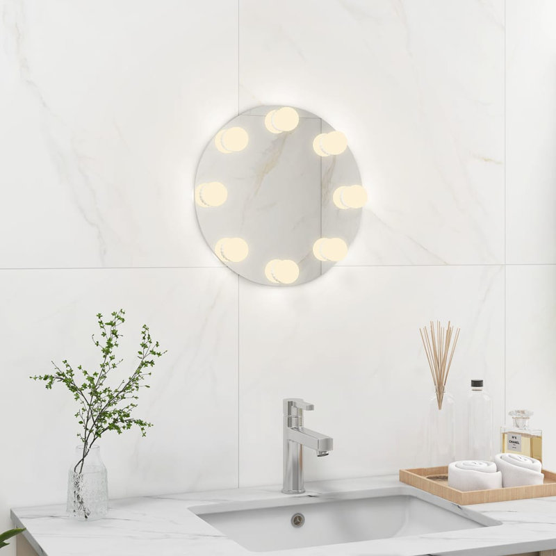 Birka Flat Wall Mirror, 30cm H x 30cm W