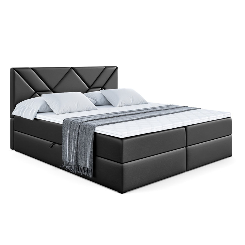 Bed, Black, 140 x 200cm