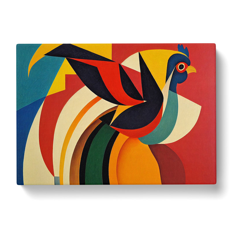 Rooster Abstract Vol.3 - Wrapped Canvas Painting, 35cm H x 50cm W x 3cm D