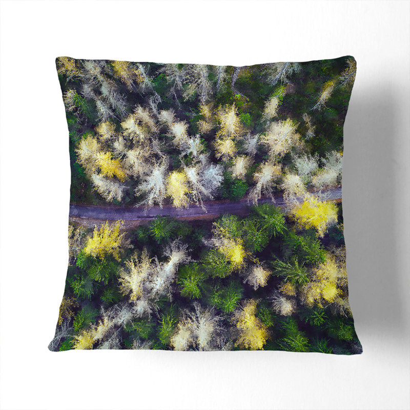 Forest in Austria Cushion with Filling, Stone, 40cm H x 40cm W x 15cm D