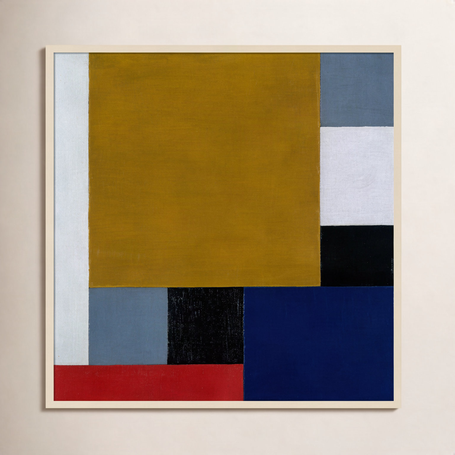 Dannette "Composition 22" Print, 41" H x 40" W, Brown Paper Framed